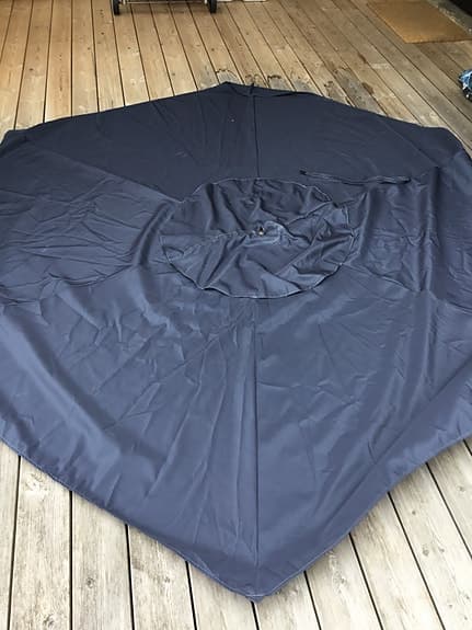 Tyg till parasoll, blått, 300 cm