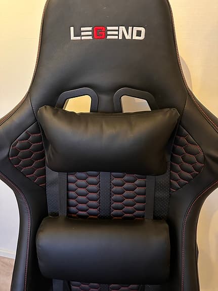 Gamingstol NIBE svart konstläder/röd
