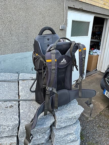 Vaude bärstol ryggsäck för barn svart/grå