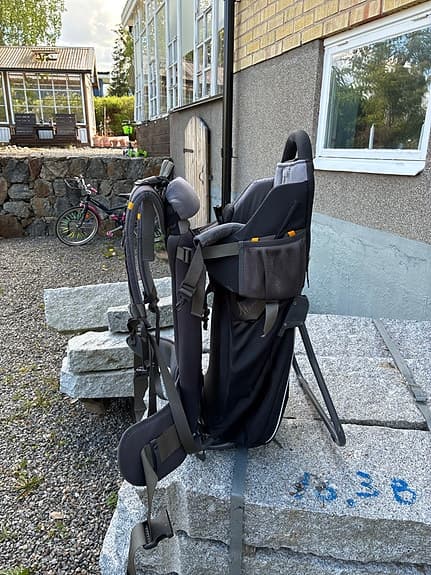 Vaude bärstol ryggsäck för barn svart/grå