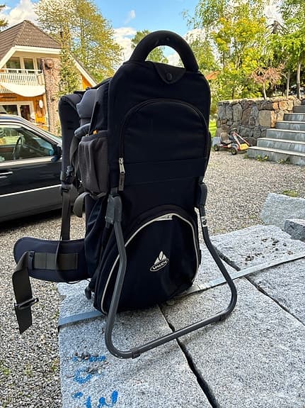 Vaude bärstol ryggsäck för barn svart/grå