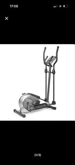 Crosstrainer silver/svart med display