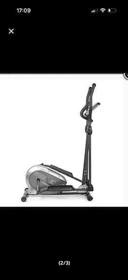 Crosstrainer silver/svart med display