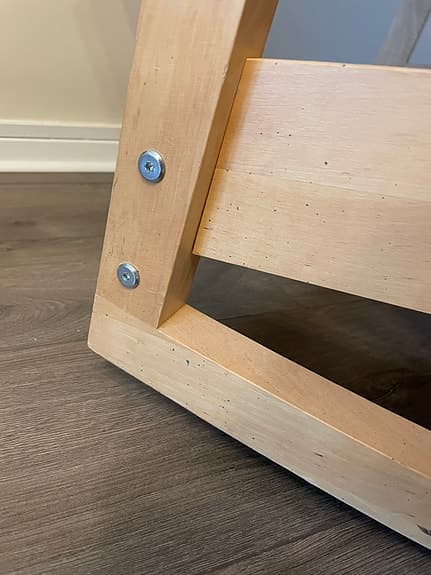 Gungstol i björk med lösa kuddar (IKEA Lillberg)