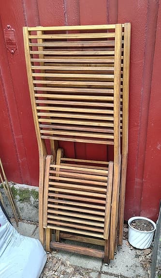 Hoppfällbara trädgårds-/altanstolar