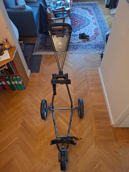 Golfset med klubbor, bag, vagn, motocaddy, med mera