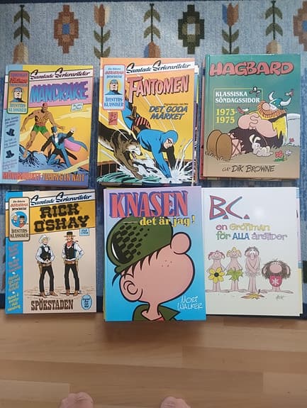 Seriealbum paket – Knasen, Fantomen, Hälge, Hagbard m.fl.