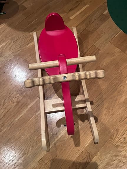 IKEA EKORRE gunghäst röd trä