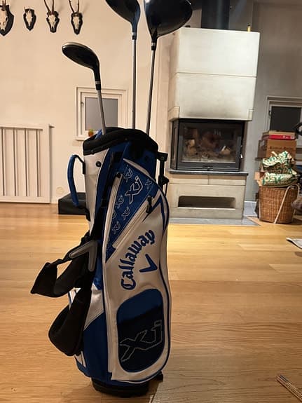 Callaway XJ 3 klubbor, Driver, FW och hybrid, med bag blå/vit