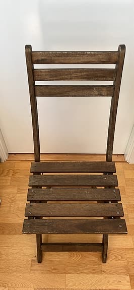 IKEA hopfällbara trästolar brun