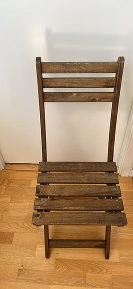 IKEA hopfällbara trästolar brun