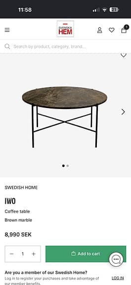 Swedish Home- IWO Coffee Table 2pcs
