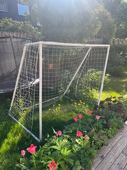 Fotbollsmål med nät