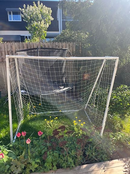 Fotbollsmål med nät