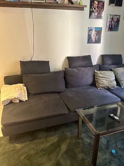 SÖDERHAMN 4-sitssoffa, med schäslong och öppna slut