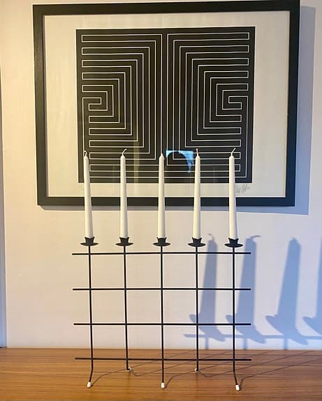 Ljusstake smide, vintage - snabbt köp prioriteras