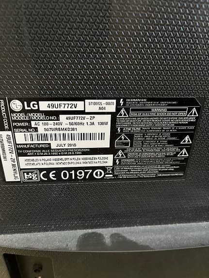 LG 49UF772V 49" LED-TV