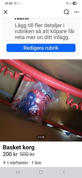 Basketkorg basketboll, metall 45 cm