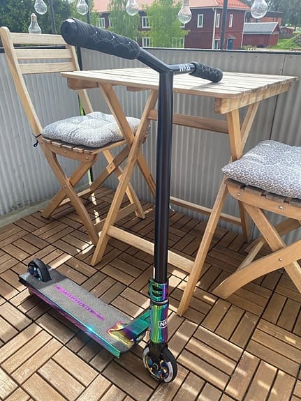 Sparkcykel trick scooter svart/lila