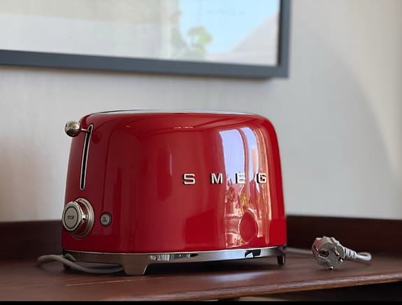 Smeg brödrost 2-skivor röd