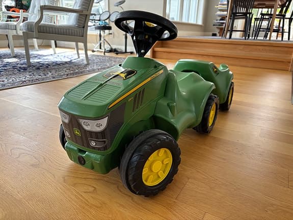 Rolly Toys John Deere gåbil traktor med släp