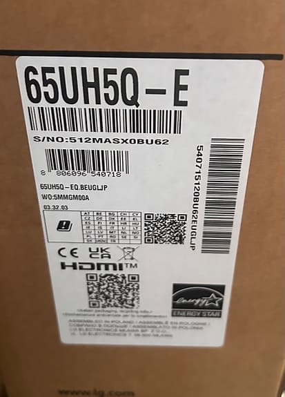 Tillfälle: Obruten LG 65" 4K UHD inkl Apple TV