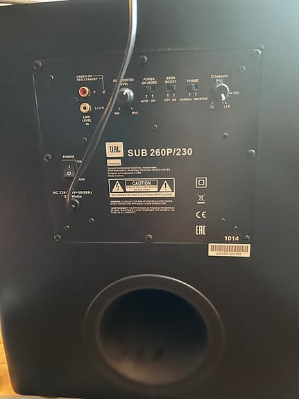JBL SUB 260P/230 aktiv subwoofer svart