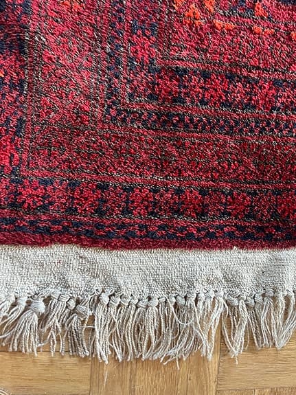Äkta handknuten afghansk matta / löpare (107x214 cm)