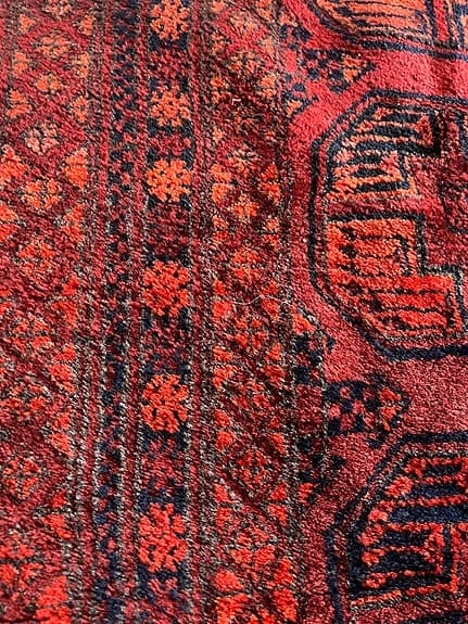 Äkta handknuten afghansk matta / löpare (107x214 cm)