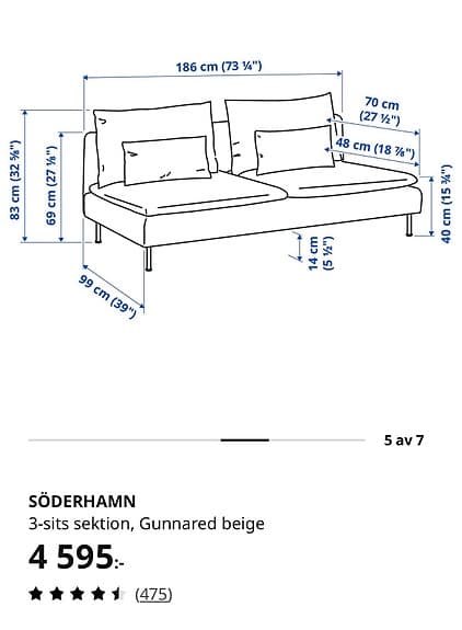 Ikea Söderhamn 3-sits