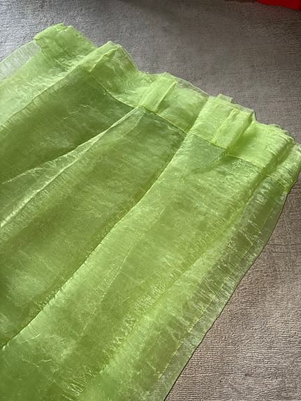 Limegrön Organza gardin