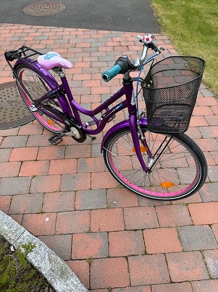 Lila Monark barncykel 24" tum 3 växlar