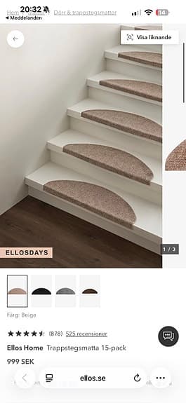 Trappmattor beige