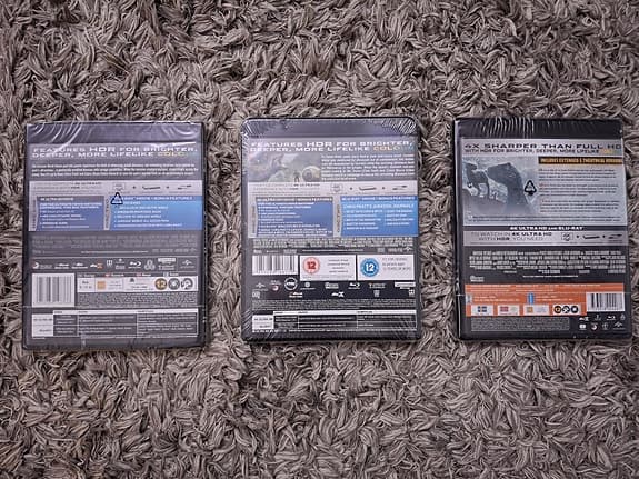 Nya 4K UHD + Bluray Filmer Jurassic World Triologin Inplastade