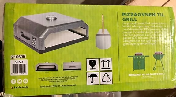 La Hacienda pizzaugn till grill i rostfritt stål