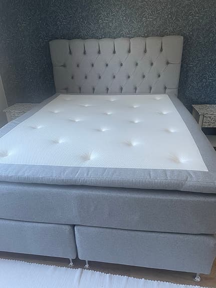 Sängfabriken Royal Lyx Deluxe kontinentalsäng grå