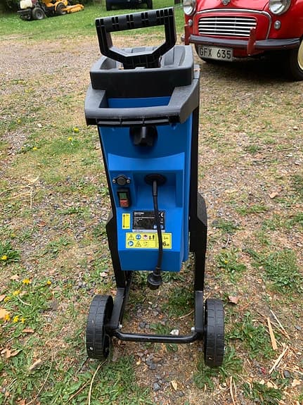 Elektrisk kompostkvarn flismaskin blå