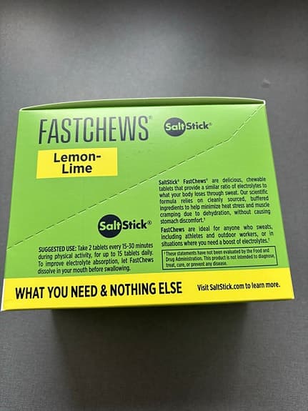 SaltStick Electrolyte Fastchews Lemon-Lime kosttillskott