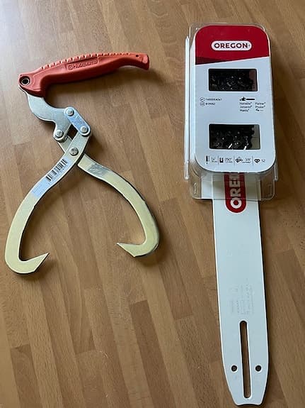 Motorsåg 14"+18",  ny timmersax, svärd och kedjor