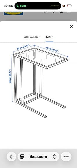 IKEA Vittsjö laptopställ