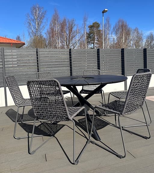 Ny matgrupp Comfort Garden inkl 6 stapelbara stolar