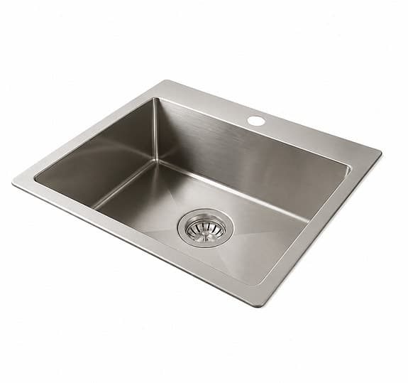 PVD diskho i rostfritt stål 48×45 cm – modern design