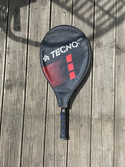 TecnoPro tennisracket med fodral svart/röd