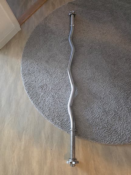 Curlstång skivstång silver 30 mm