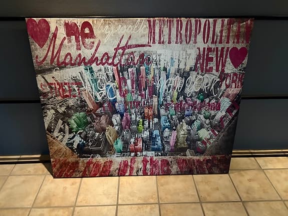 Stor New York-tavla / canvastavla – 120 x 100 cm