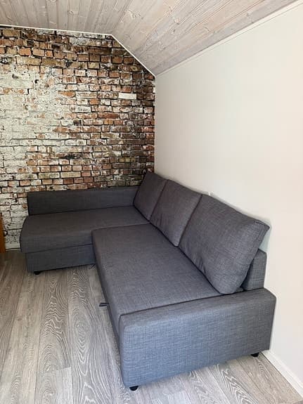 IKEA grå bäddsoffa "Friheten"