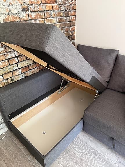 IKEA grå bäddsoffa "Friheten"