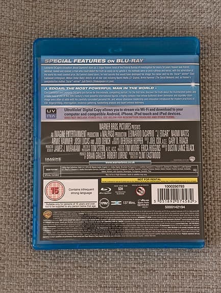 Bluray: J Edgar (blu-ray + DVD) film