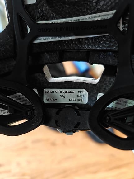 Bell Super Air R Spherical cykelhjälm stl L grön + POC knäskydd stl XL