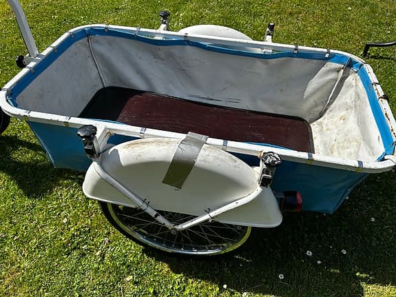 Mini maxi cykelvagn cykelkärra med två hjul